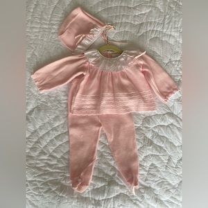 3 Piece Baby Girl Vintage Clothing Set
